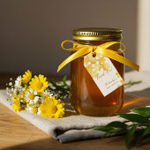 Waterverf Honeycomb & Bee Baby shower Bedankt Cadeaulabel