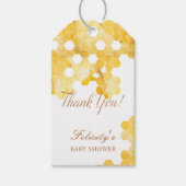 Waterverf Honeycomb & Bee Baby shower Bedankt Cadeaulabel (Voorkant)