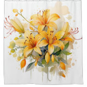 Waterverf Honeysuckle Harmony Douchegordijn (Voorkant)