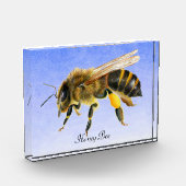 Waterverf honingbijen Fotoblok schilderen (Links)