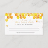 Waterverf honingraat Datum nachtelijke ideeën \ Da Informatiekaartje (Voorkant)