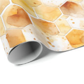 Waterverf Honingraat Gift Wrap Cadeaupapier (Rol Hoek)