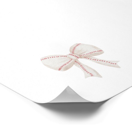 Waterverf  honkbal boog poster (Hoek)