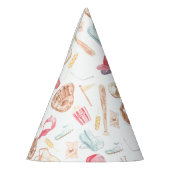 Waterverf honkbal feesthoedjes (Links)