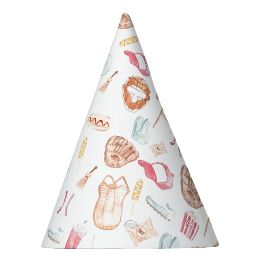 Waterverf honkbal feesthoedjes (Rechts)