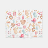 Waterverf honkbal fleece deken (Voorkant (Horizontaal))