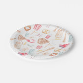 Waterverf honkbal papieren bordje (Gekanteld)