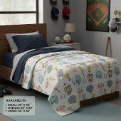  Waterverf Honkbal Patroon Monogram Naam Fleece Deken