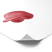 Waterverf  honkbal pet poster (Hoek)