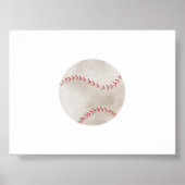 Waterverf  honkbal poster (Voorkant)