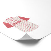 Waterverf  honkbal uniform poster (Hoek)