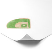 Waterverf honkbal veld poster (Hoek)