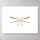 waterverf honkbalknuppel en boog poster (Voorkant)