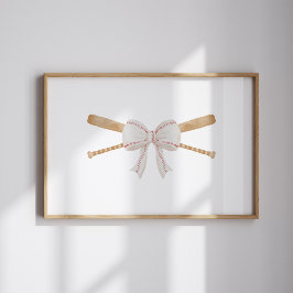 waterverf  honkbalknuppel en boog poster