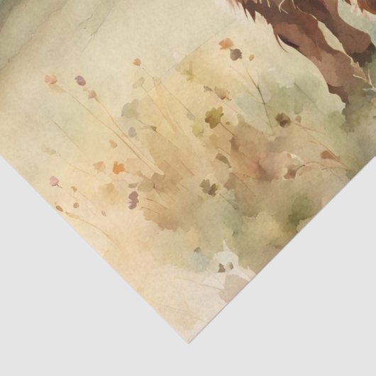  Waterverf Hoogland Kalf decoupage 10"x15" Tissuepapier (Detail)