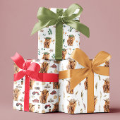 Waterverf Hoogland Koe en Kalf Inpakpapier Vel