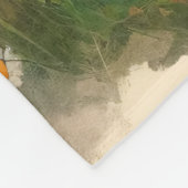 Waterverf Hoogland Koe Kalf Daisy Field Fleece Deken (Hoek)