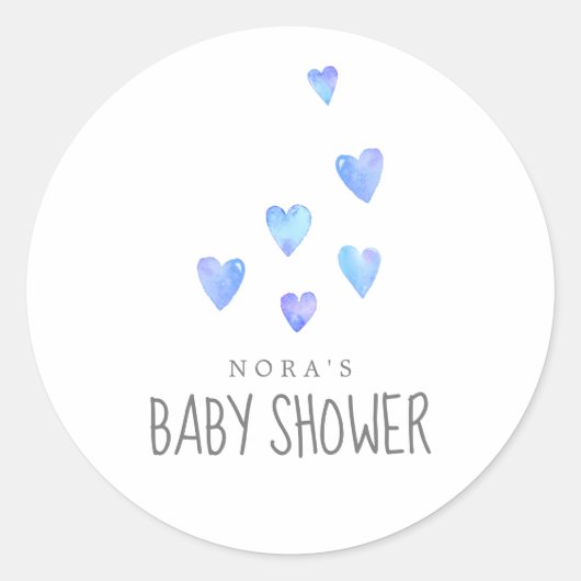 Waterverf Hookt Baby shower Envelopdichtingen Ronde Sticker (Voorkant)