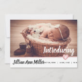 Waterverf Hoorkondiging geboorte Kaart (Voorkant)