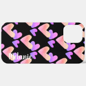 Waterverf Hoorst Paarse roze gebundelde monogramme Case-Mate iPhone Case (Achterkant / Rechts)