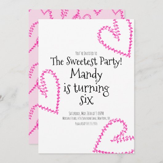 Waterverf Hoorst Stempel Weer Liefde Dag Kaart (Voorkant / Achterkant)