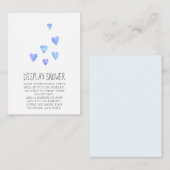 Waterverf Hoots Baby shower Display Shower Informatiekaartje (Voorkant / Achterkant)