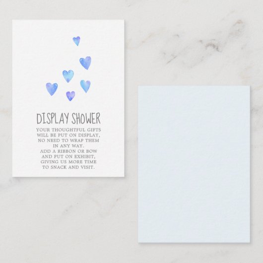 Waterverf Hoots Baby shower Display Shower Informatiekaartje (Voorkant / Achterkant)