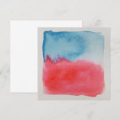 Waterverf Horizons Red Blue Kaart (Voorkant / Achterkant)