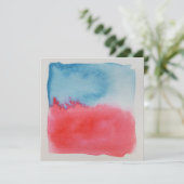 Waterverf Horizons Red Blue Kaart (Staand voorkant)