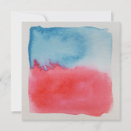 Waterverf Horizons Red Blue Kaart (Voorkant)