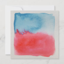 Waterverf Horizons Red Blue Kaart