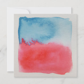 Waterverf Horizons Red Blue Kaart
