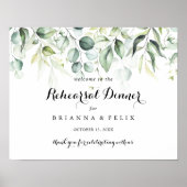 Waterverf Horizontale repetitie Welkomstwoord Poster (Voorkant)