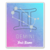 Waterverf Horoscope van de dierentuindister Sticker (Voorkant)