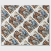 Waterverf Horse Farrier Shoeing Cadeaupapier (Vlak)