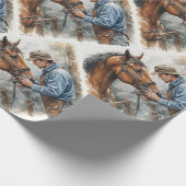 Waterverf Horse Farrier Shoeing Cadeaupapier (Hoek)