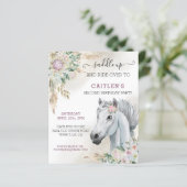 Waterverf Horse Head Boho Floral Birthday (Staand voorkant)