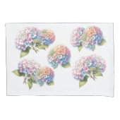 Waterverf Hortensia Bloemmotief Kussensloop (Voorkant)