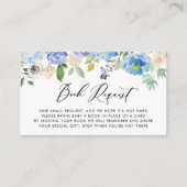 Waterverf hortensia en anemoon boeken voor Baby Informatiekaartje (Voorkant)