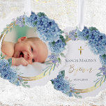 waterverf hortensia lijst doopkaart ornament kaart<br><div class="desc">Doop papier ornament</div>