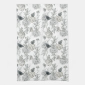 Waterverf hortensia theedoek (Verticaal)