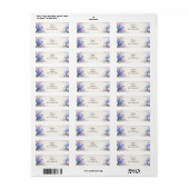 Waterverf Hortensia Tuin Etiket (Full Sheet)