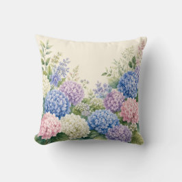 Waterverf Hortensia Tuin Kussen