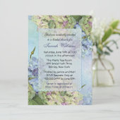 Waterverf Hortensia - Vrijgezellenfeest Kaart (Staand voorkant)