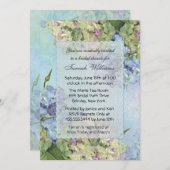 Waterverf Hortensia - Vrijgezellenfeest Kaart (Voorkant / Achterkant)