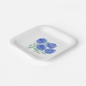 Waterverf, hortensia's papier borden papieren bordje (Gebogen)