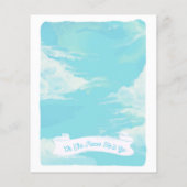 Waterverf Hot Air Ballon Baby shower (Achterkant)