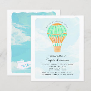 Waterverf Hot Air Ballon Baby shower