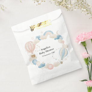 Waterverf Hot Air Ballon Baby shower Bedankzakje