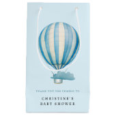 Waterverf Hot Air Ballon Baby shower Klein Cadeauzakje (Voorkant)